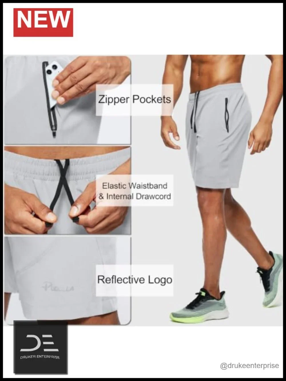 Men's Lightweight Quick Dry Athletic Shorts 7